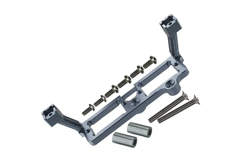 Traxxas Trx-4 Trail Defender Crawler / Trx-6 Mercedes-Benz G63 Aluminum Front And Rear Gear Box 2-Speed Diff Lock Servo Mount - 1Pc Set Gray Silver 1