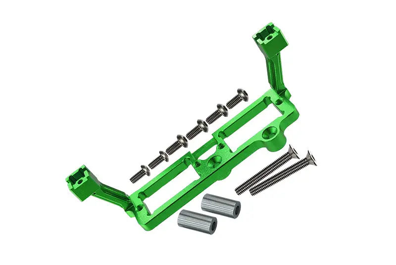 Traxxas Trx-4 Trail Defender Crawler / Trx-6 Mercedes-Benz G63 Aluminum Front And Rear Gear Box 2-Speed Diff Lock Servo Mount - 1Pc Set Green 1