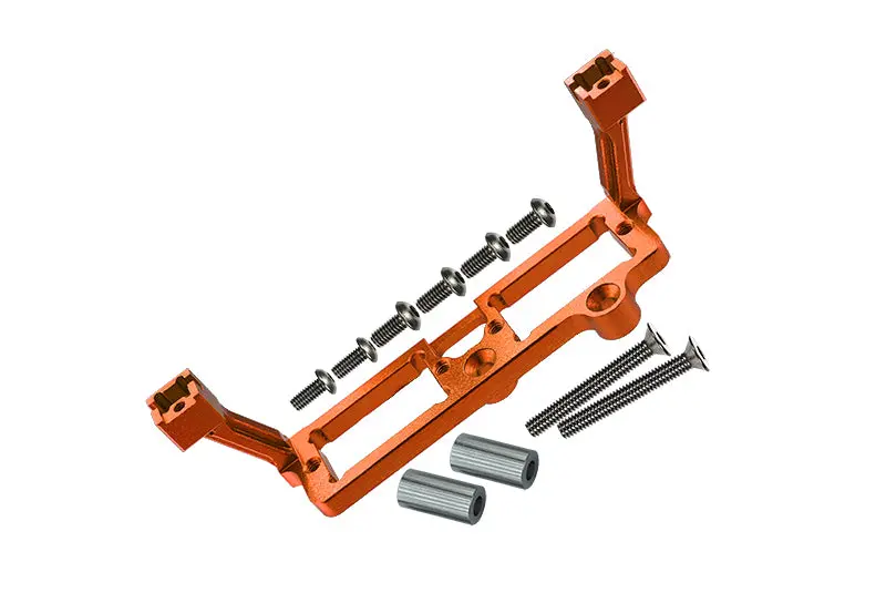 Traxxas Trx-4 Trail Defender Crawler / Trx-6 Mercedes-Benz G63 Aluminum Front And Rear Gear Box 2-Speed Diff Lock Servo Mount - 1Pc Set Orange 1