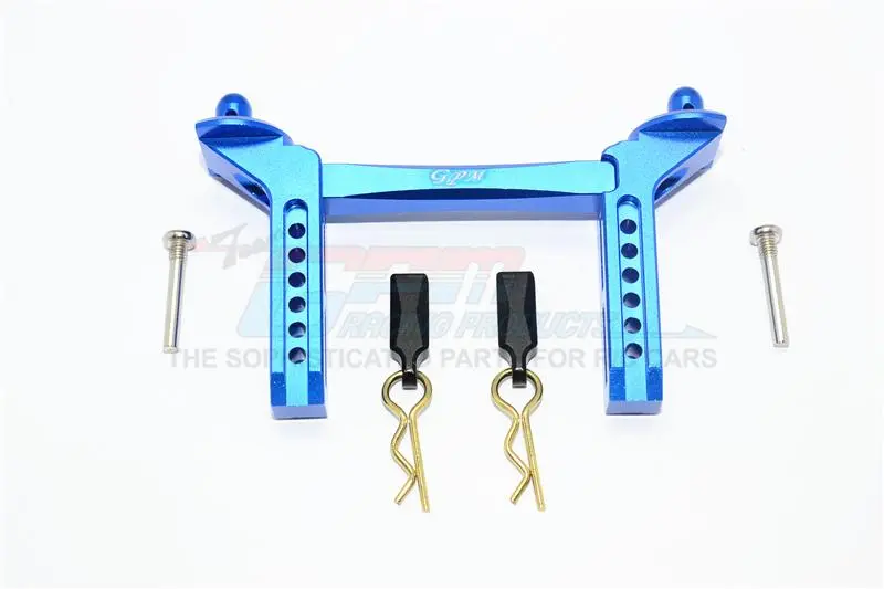 Traxxas Trx-4 Trail Defender Crawler / Trx-6 Mercedes-Benz G63 Aluminum Front Body Mount & Post - 1 Set Blue 1