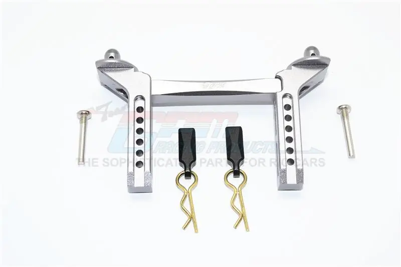 Traxxas Trx-4 Trail Defender Crawler / Trx-6 Mercedes-Benz G63 Aluminum Front Body Mount & Post - 1 Set Gray Silver 1