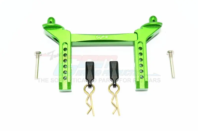 Traxxas Trx-4 Trail Defender Crawler / Trx-6 Mercedes-Benz G63 Aluminum Front Body Mount & Post - 1 Set Green 1