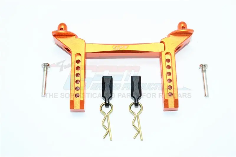 Traxxas Trx-4 Trail Defender Crawler / Trx-6 Mercedes-Benz G63 Aluminum Front Body Mount & Post - 1 Set Orange 1