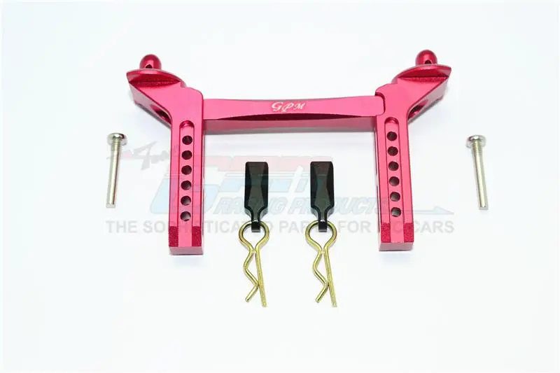 Traxxas Trx-4 Trail Defender Crawler / Trx-6 Mercedes-Benz G63 Aluminum Front Body Mount & Post - 1 Set Red 1