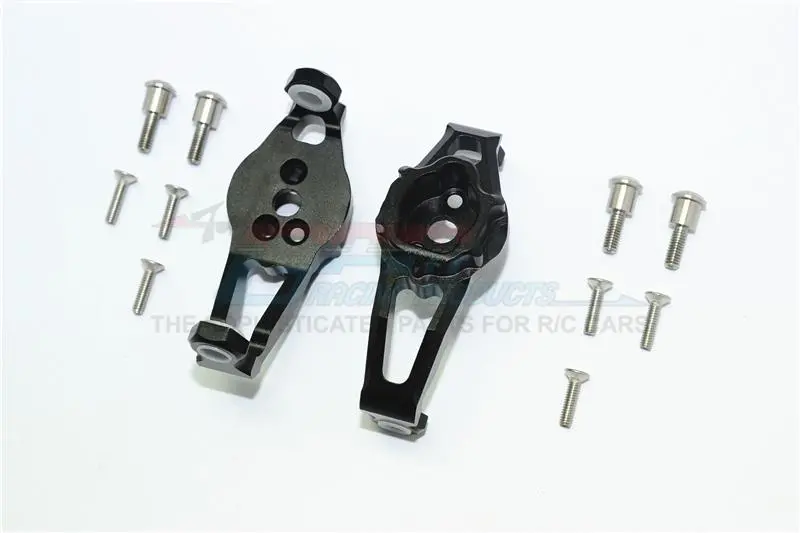 Traxxas Trx-4 Trail Defender Crawler / Trx-6 Mercedes-Benz G63 Aluminum Front C Hubs - 1Pr Set Black 1