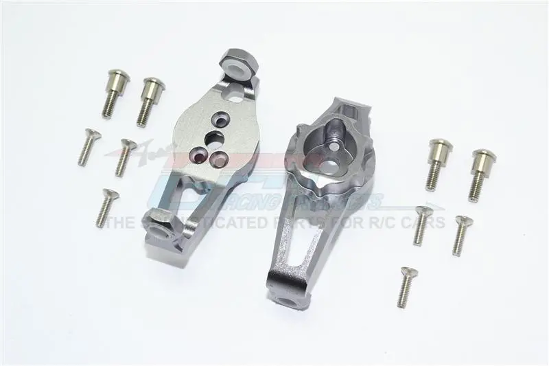 Traxxas Trx-4 Trail Defender Crawler / Trx-6 Mercedes-Benz G63 Aluminum Front C Hubs - 1Pr Set Gray Silver 1