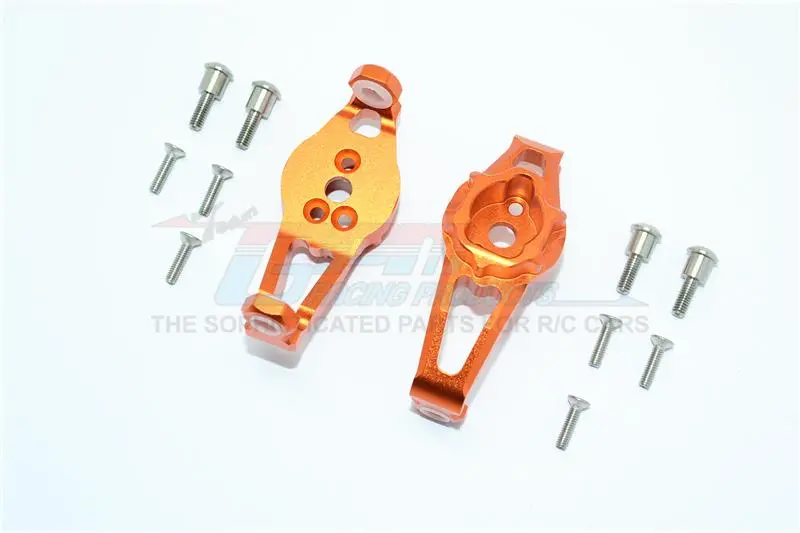 Traxxas Trx-4 Trail Defender Crawler / Trx-6 Mercedes-Benz G63 Aluminum Front C Hubs - 1Pr Set Orange 1
