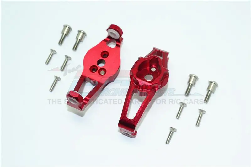 Traxxas Trx-4 Trail Defender Crawler / Trx-6 Mercedes-Benz G63 Aluminum Front C Hubs - 1Pr Set Red 1