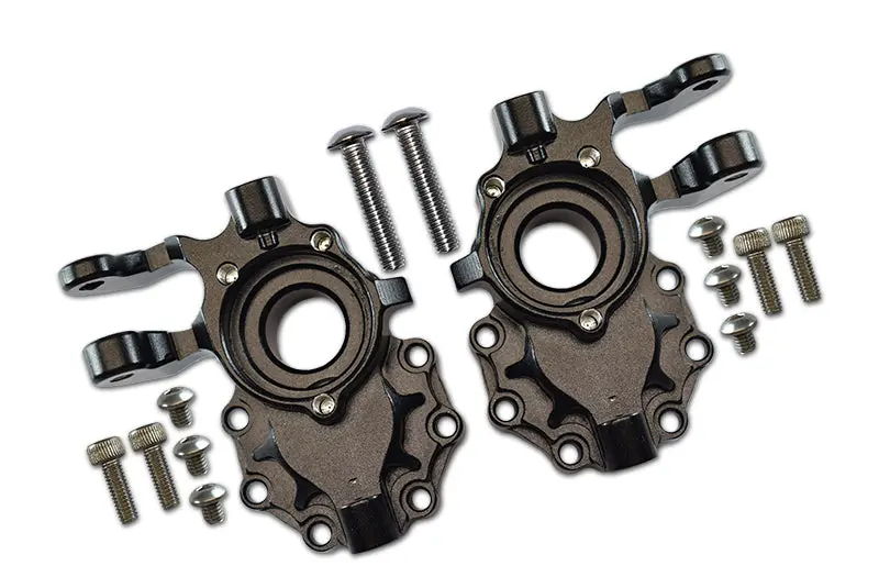 Traxxas Trx-4 Trail Defender Crawler / Trx-6 Mercedes-Benz G63 Aluminum Front Knuckle Arms - 1Pr Set Black 1