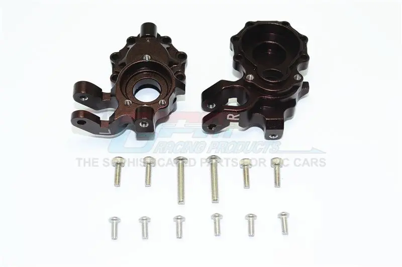 Traxxas Trx-4 Trail Defender Crawler / Trx-6 Mercedes-Benz G63 Aluminum Front Knuckle Arms - 1Pr Set Brown 1