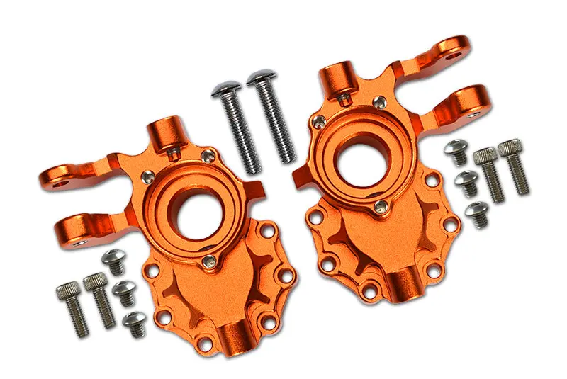 Traxxas Trx-4 Trail Defender Crawler / Trx-6 Mercedes-Benz G63 Aluminum Front Knuckle Arms - 1Pr Set Orange 1