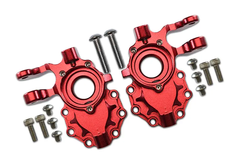 Traxxas Trx-4 Trail Defender Crawler / Trx-6 Mercedes-Benz G63 Aluminum Front Knuckle Arms - 1Pr Set Red 1