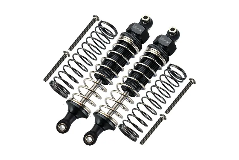Traxxas Trx-4 Trail Defender Crawler / Trx-6 Mercedes-Benz G63 Aluminum Front/Rear Adjustable Spring Dampers - 1Pr Set Black 1
