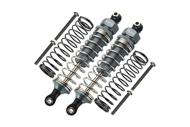 Traxxas Trx-4 Trail Defender Crawler / Trx-6 Mercedes-Benz G63 Aluminum Front/Rear Adjustable Spring Dampers - 1Pr Set Gray Silver 1
