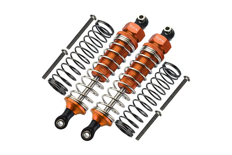 Traxxas Trx-4 Trail Defender Crawler / Trx-6 Mercedes-Benz G63 Aluminum Front/Rear Adjustable Spring Dampers - 1Pr Set Orange 1