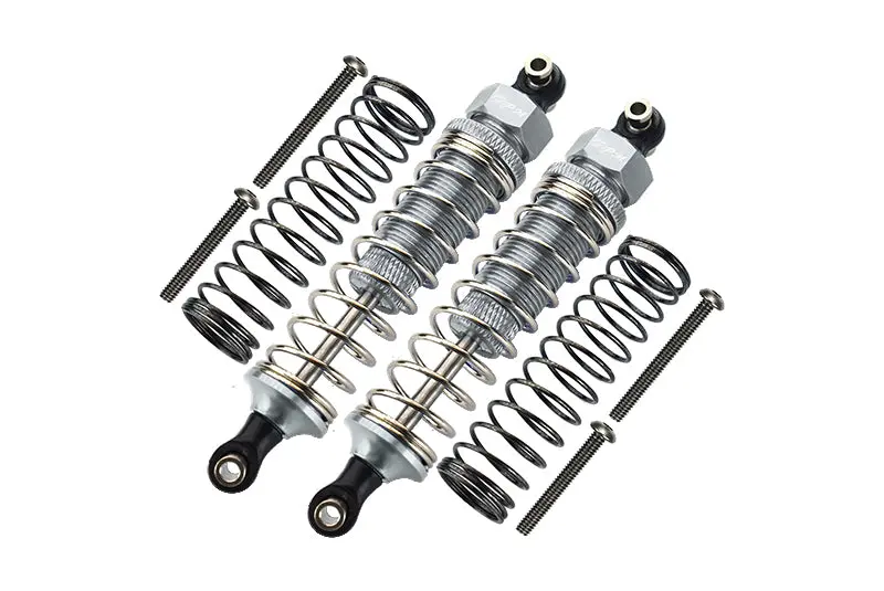 Traxxas Trx-4 Trail Defender Crawler / Trx-6 Mercedes-Benz G63 Aluminum Front/Rear Adjustable Spring Dampers - 1Pr Set Silver 1