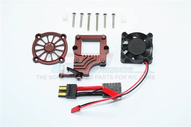 Traxxas Trx-4 Trail Defender Crawler / Trx-6 Mercedes-Benz G63 Aluminum Motor Cooling Fan With Easy Switch - 1 Set Brown 1