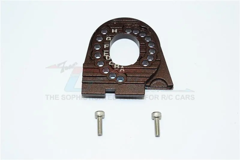 Traxxas Trx-4 Trail Defender Crawler / Trx-6 Mercedes-Benz G63 Aluminum Motor Mount Plate With Heat Sink Fins - 1Pc Set Brown 1