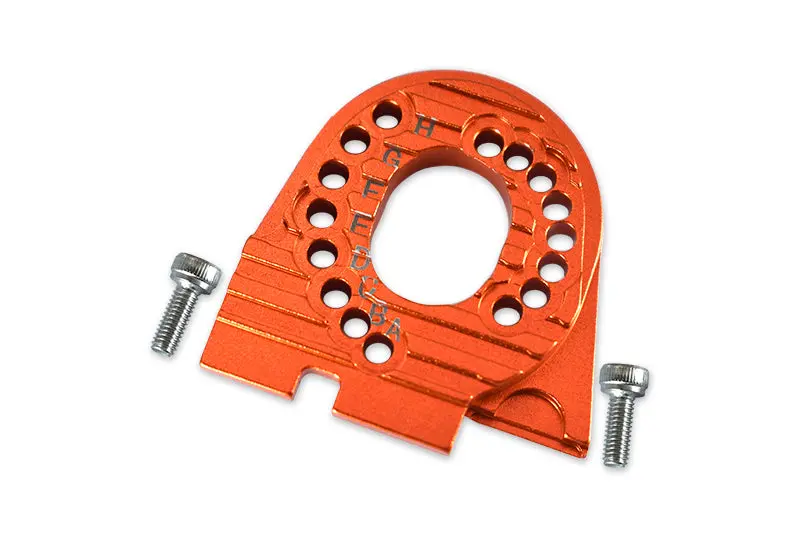 Traxxas Trx-4 Trail Defender Crawler / Trx-6 Mercedes-Benz G63 Aluminum Motor Mount Plate With Heat Sink Fins - 1Pc Set Orange 1
