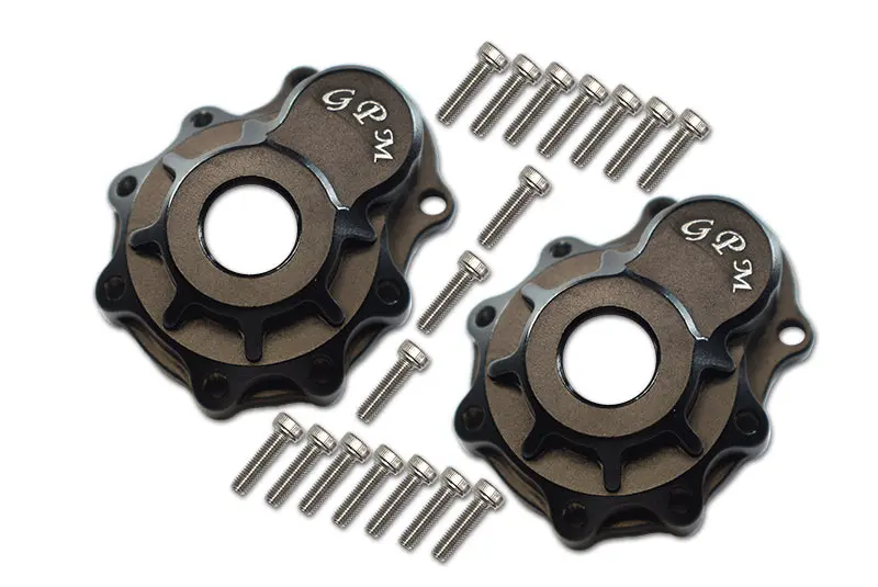 Traxxas Trx-4 Trail Defender Crawler / Trx-6 Mercedes-Benz G63 Aluminum Outer Portal Drive Housing (Front Or Rear) - 2Pcs Set Black 1