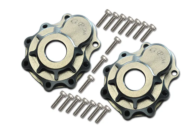 Traxxas Trx-4 Trail Defender Crawler / Trx-6 Mercedes-Benz G63 Aluminum Outer Portal Drive Housing (Front Or Rear) - 2Pcs Set Gray Silver 1