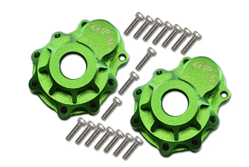 Traxxas Trx-4 Trail Defender Crawler / Trx-6 Mercedes-Benz G63 Aluminum Outer Portal Drive Housing (Front Or Rear) - 2Pcs Set Green 1