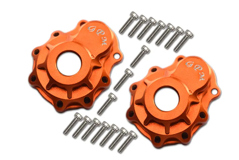 Traxxas Trx-4 Trail Defender Crawler / Trx-6 Mercedes-Benz G63 Aluminum Outer Portal Drive Housing (Front Or Rear) - 2Pcs Set Orange 1