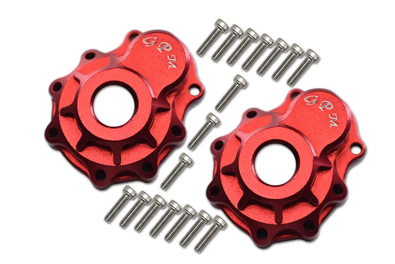 Traxxas Trx-4 Trail Defender Crawler / Trx-6 Mercedes-Benz G63 Aluminum Outer Portal Drive Housing (Front Or Rear) - 2Pcs Set Red 1