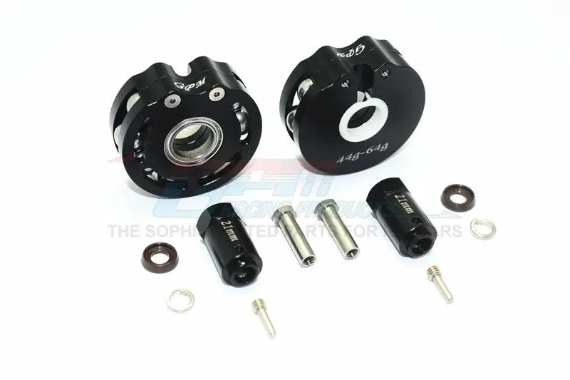 Traxxas Trx-4 Trail Defender Crawler / Trx-6 Mercedes-Benz G63 Aluminum Pendulum Wheel Knuckle Axle Weight + 21Mm Hex Adapter - 1Pr Set Black 1
