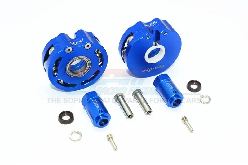 Traxxas Trx-4 Trail Defender Crawler / Trx-6 Mercedes-Benz G63 Aluminum Pendulum Wheel Knuckle Axle Weight + 21Mm Hex Adapter - 1Pr Set Blue 1