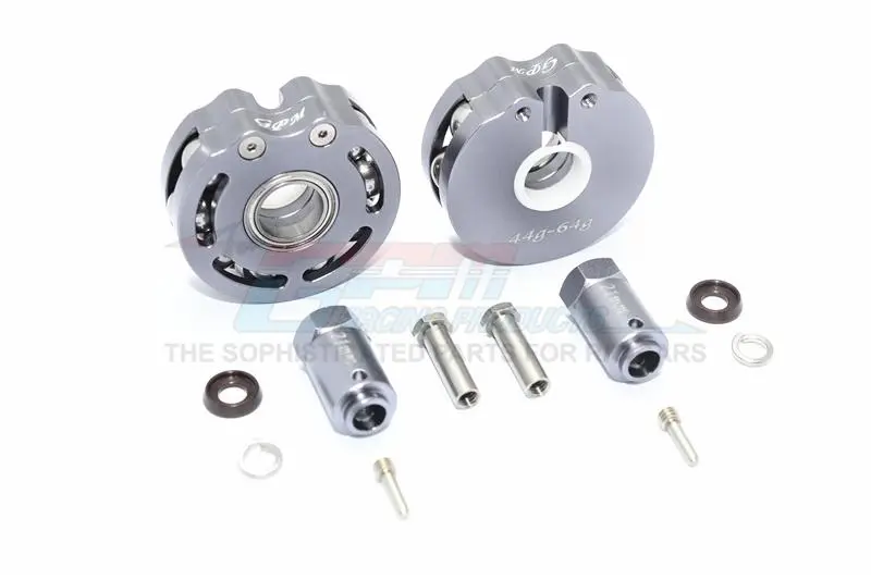 Traxxas Trx-4 Trail Defender Crawler / Trx-6 Mercedes-Benz G63 Aluminum Pendulum Wheel Knuckle Axle Weight + 21Mm Hex Adapter - 1Pr Set Gray Silver 1