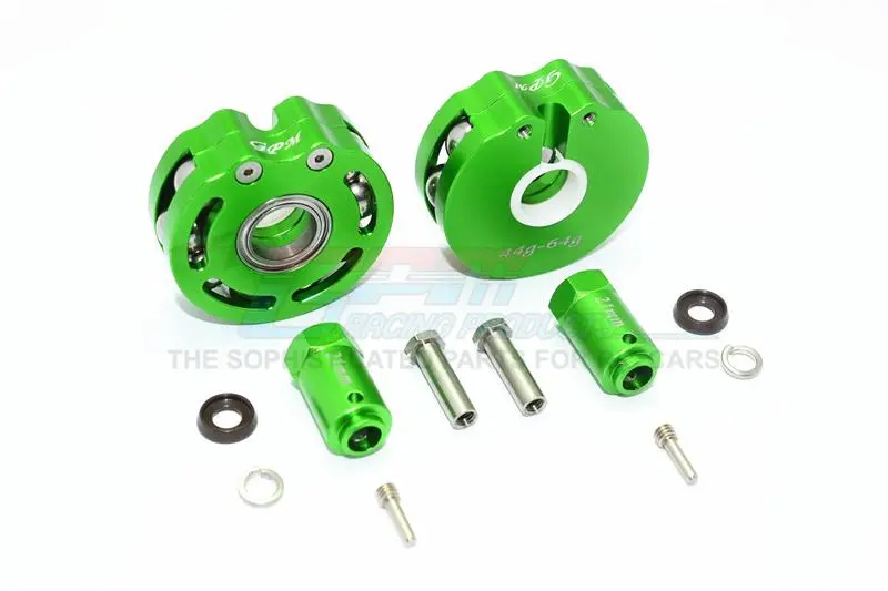 Traxxas Trx-4 Trail Defender Crawler / Trx-6 Mercedes-Benz G63 Aluminum Pendulum Wheel Knuckle Axle Weight + 21Mm Hex Adapter - 1Pr Set Green 1
