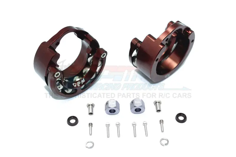 Traxxas Trx-4 Trail Defender Crawler / Trx-6 Mercedes-Benz G63 Aluminum Pendulum Wheel Knuckle Axle Weight + 9Mm Hex Adapter - 1Pr Set Brown 1
