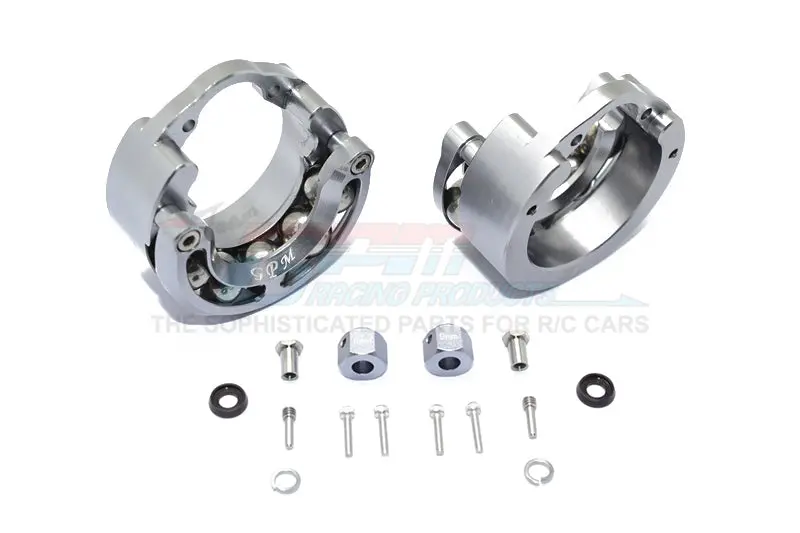 Traxxas Trx-4 Trail Defender Crawler / Trx-6 Mercedes-Benz G63 Aluminum Pendulum Wheel Knuckle Axle Weight + 9Mm Hex Adapter - 1Pr Set Gray Silver 1