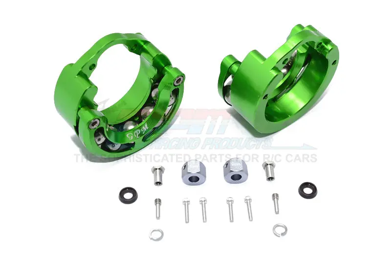 Traxxas Trx-4 Trail Defender Crawler / Trx-6 Mercedes-Benz G63 Aluminum Pendulum Wheel Knuckle Axle Weight + 9Mm Hex Adapter - 1Pr Set Green 1
