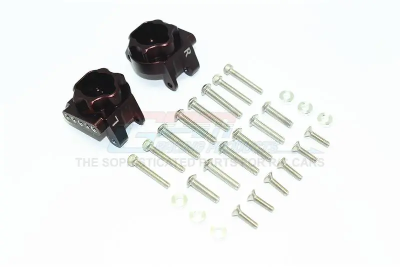 Traxxas Trx-4 Trail Defender Crawler / Trx-6 Mercedes-Benz G63 Aluminum Rear Gear Box Mounts (Multiple Positioning Holes) - 1Pr Set Brown 1