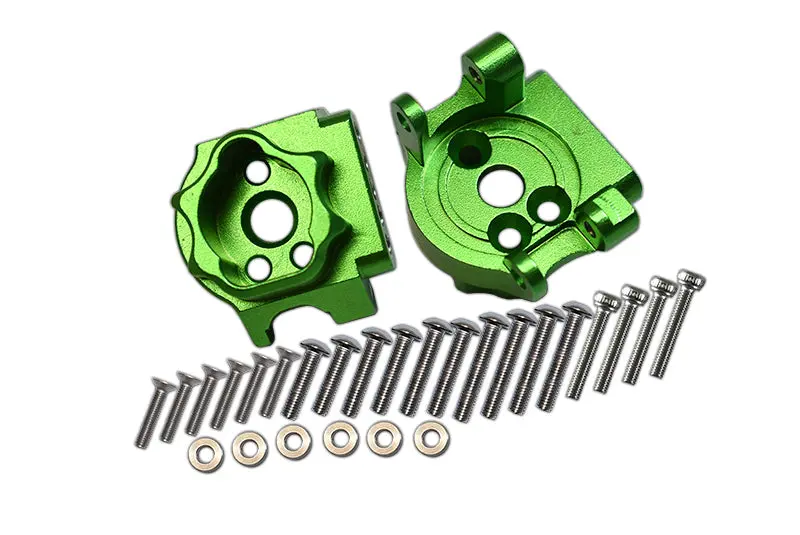 Traxxas Trx-4 Trail Defender Crawler / Trx-6 Mercedes-Benz G63 Aluminum Rear Gear Box Mounts (Multiple Positioning Holes) - 1Pr Set Green 1