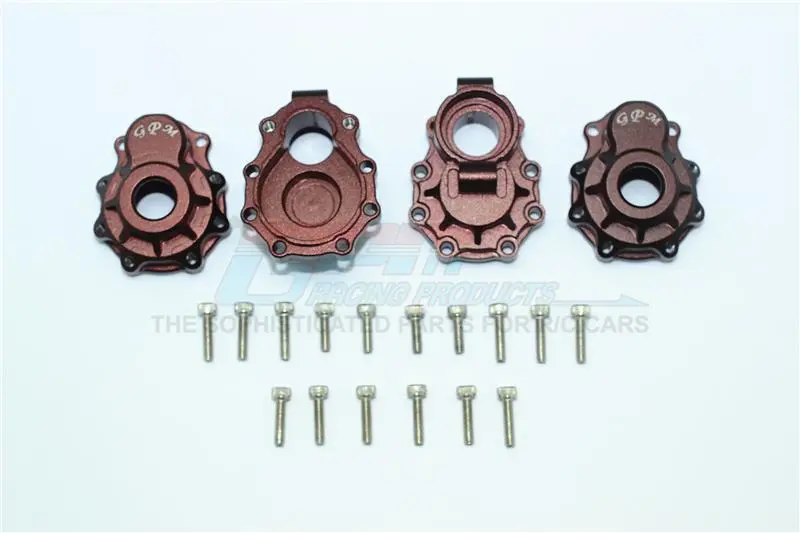 Traxxas Trx-4 Trail Defender Crawler / Trx-6 Mercedes-Benz G63 Aluminum Rear Knuckle Arm Inner Case With Outer Portal Cover - 1Pr Set Brown 1