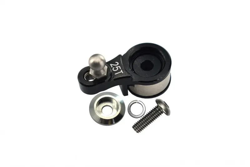Traxxas Trx-4 Trail Defender Crawler / Trx-6 Mercedes-Benz G63 Aluminum Servo Horn With Built-In Spring (For Locking Diff) - 1Pc Set Black 1