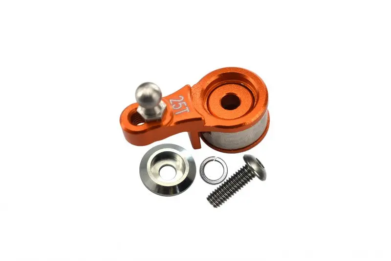 Traxxas Trx-4 Trail Defender Crawler / Trx-6 Mercedes-Benz G63 Aluminum Servo Horn With Built-In Spring (For Locking Diff) - 1Pc Set Orange 1
