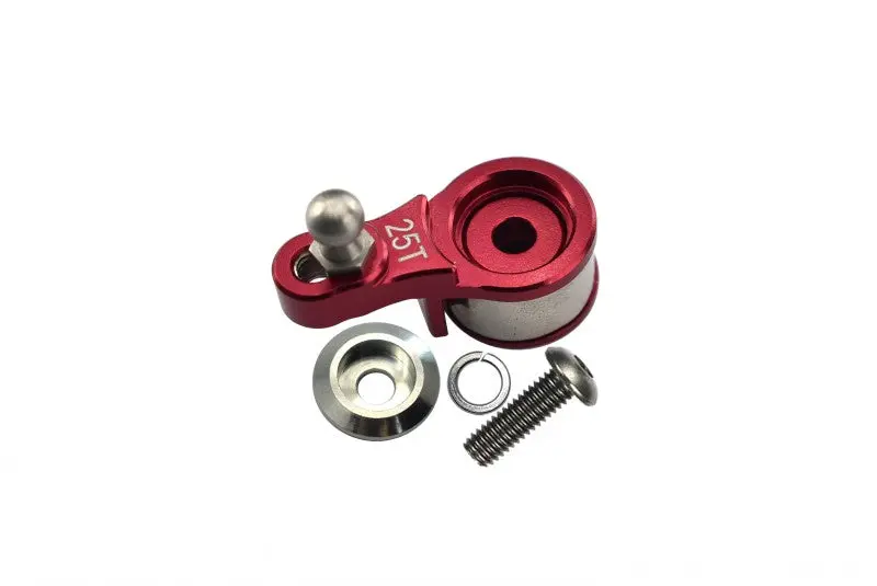 Traxxas Trx-4 Trail Defender Crawler / Trx-6 Mercedes-Benz G63 Aluminum Servo Horn With Built-In Spring (For Locking Diff) - 1Pc Set Red 1