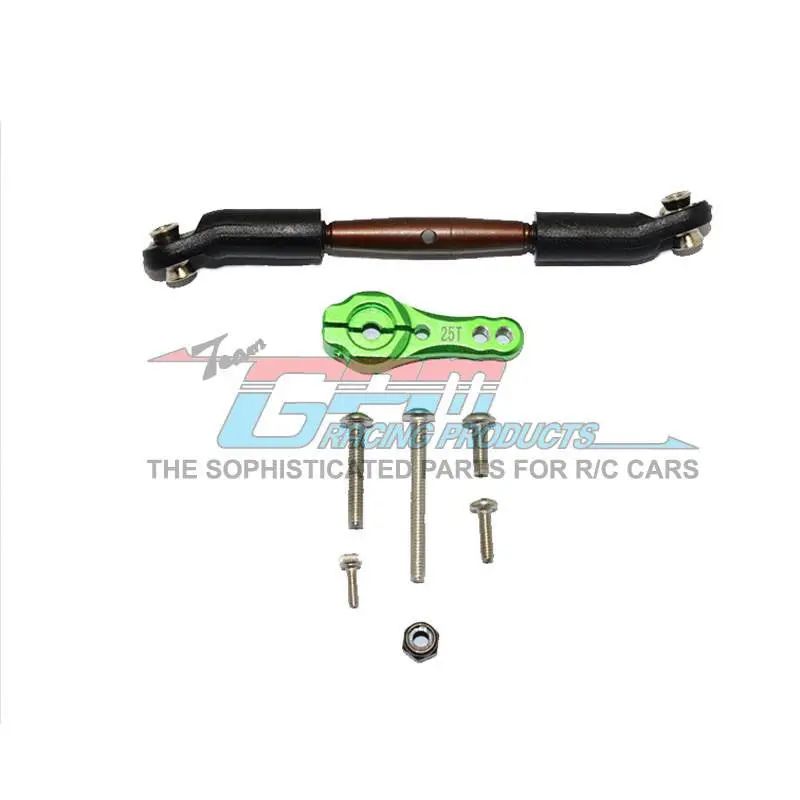 Traxxas Trx-4 Trail Defender Crawler / Trx-6 Mercedes-Benz G63 Aluminum Servo Horn With Spring Steel Steering Link - 8Pcs Set Green 1