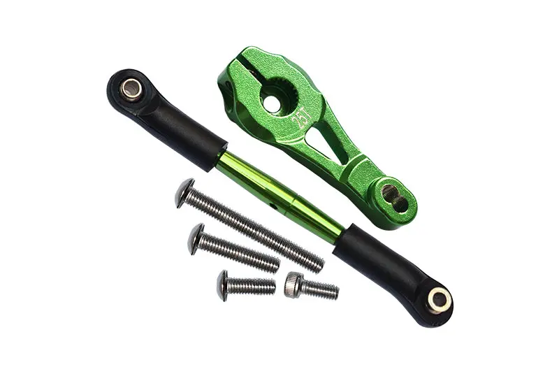 Traxxas Trx-4 Trail Defender Crawler / Trx-6 Mercedes-Benz G63 Aluminum Servo Horn With Steering Link - 8Pcs Set Green 1