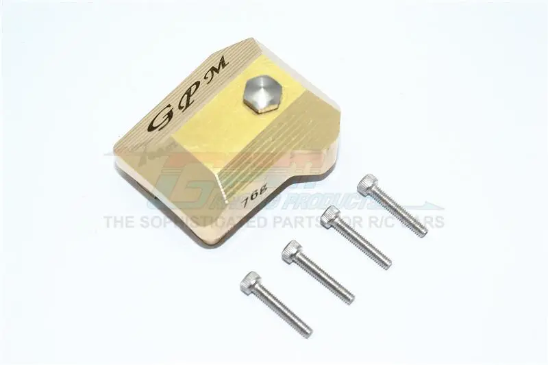 Traxxas Trx-4 Trail Defender Crawler / Trx-6 Mercedes-Benz G63 Brass Front/Rear Gearbox Cover - 1Pc Set 2