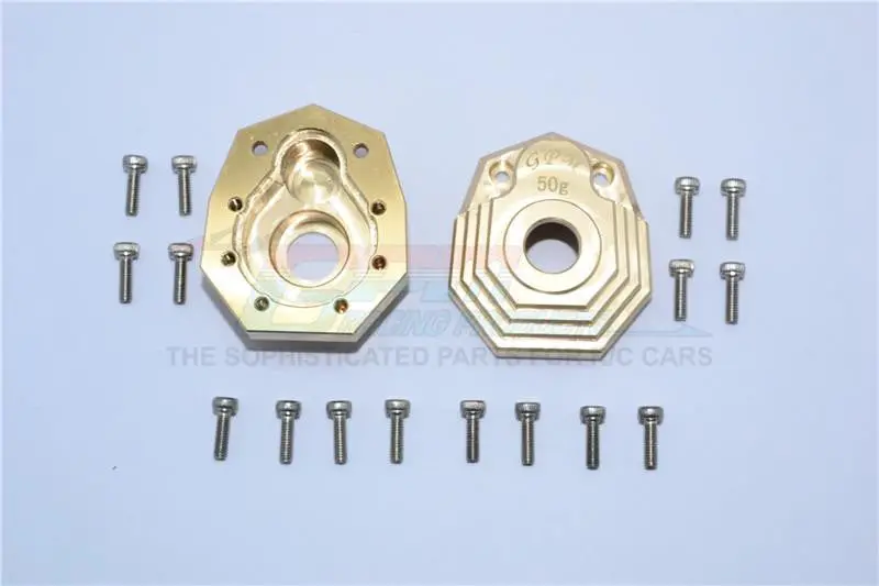 Traxxas Trx-4 Trail Defender Crawler / Trx-6 Mercedes-Benz G63 Brass Outer Portal Drive Housing (Front Or Rear) "Heavy Edition"- 2Pcs Set 1