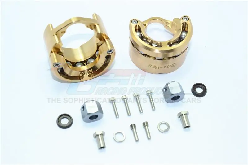 Traxxas Trx-4 Trail Defender Crawler / Trx-6 Mercedes-Benz G63 Brass Pendulum Wheel Knuckle Axle Weight + 9Mm Hex Adapter - 1Pr Set 1