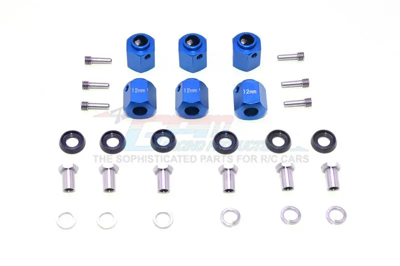 Traxxas Trx-6 Mercedes-Benz G63 (88096-4) Aluminum Hex Adapters 12Mm Thick - 30Pc Set Blue 1