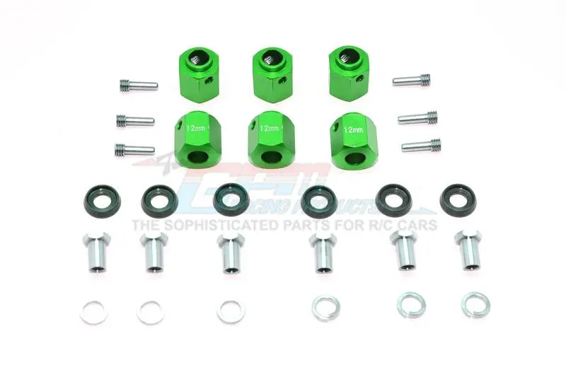 Traxxas Trx-6 Mercedes-Benz G63 (88096-4) Aluminum Hex Adapters 12Mm Thick - 30Pc Set Green 1
