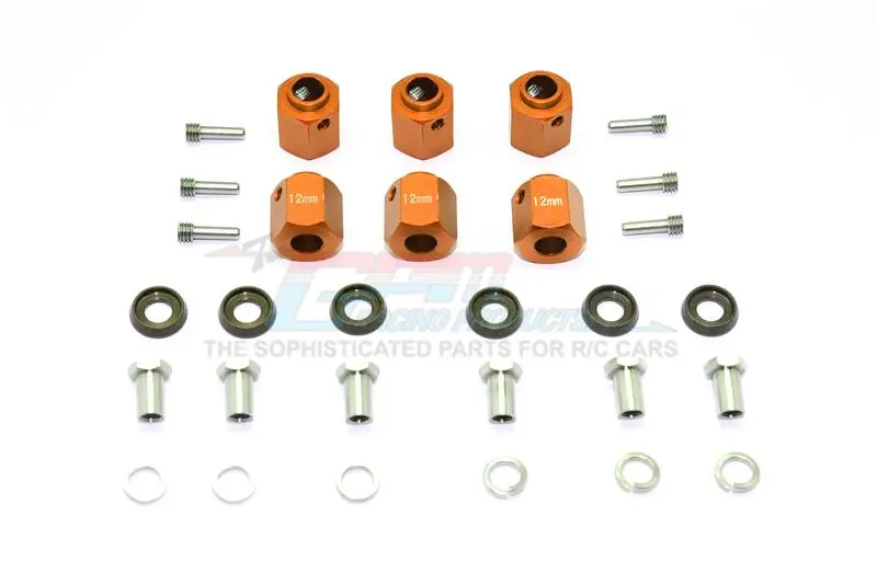Traxxas Trx-6 Mercedes-Benz G63 (88096-4) Aluminum Hex Adapters 12Mm Thick - 30Pc Set Orange 1