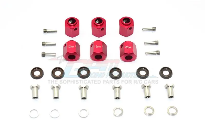 Traxxas Trx-6 Mercedes-Benz G63 (88096-4) Aluminum Hex Adapters 12Mm Thick - 30Pc Set Red 1